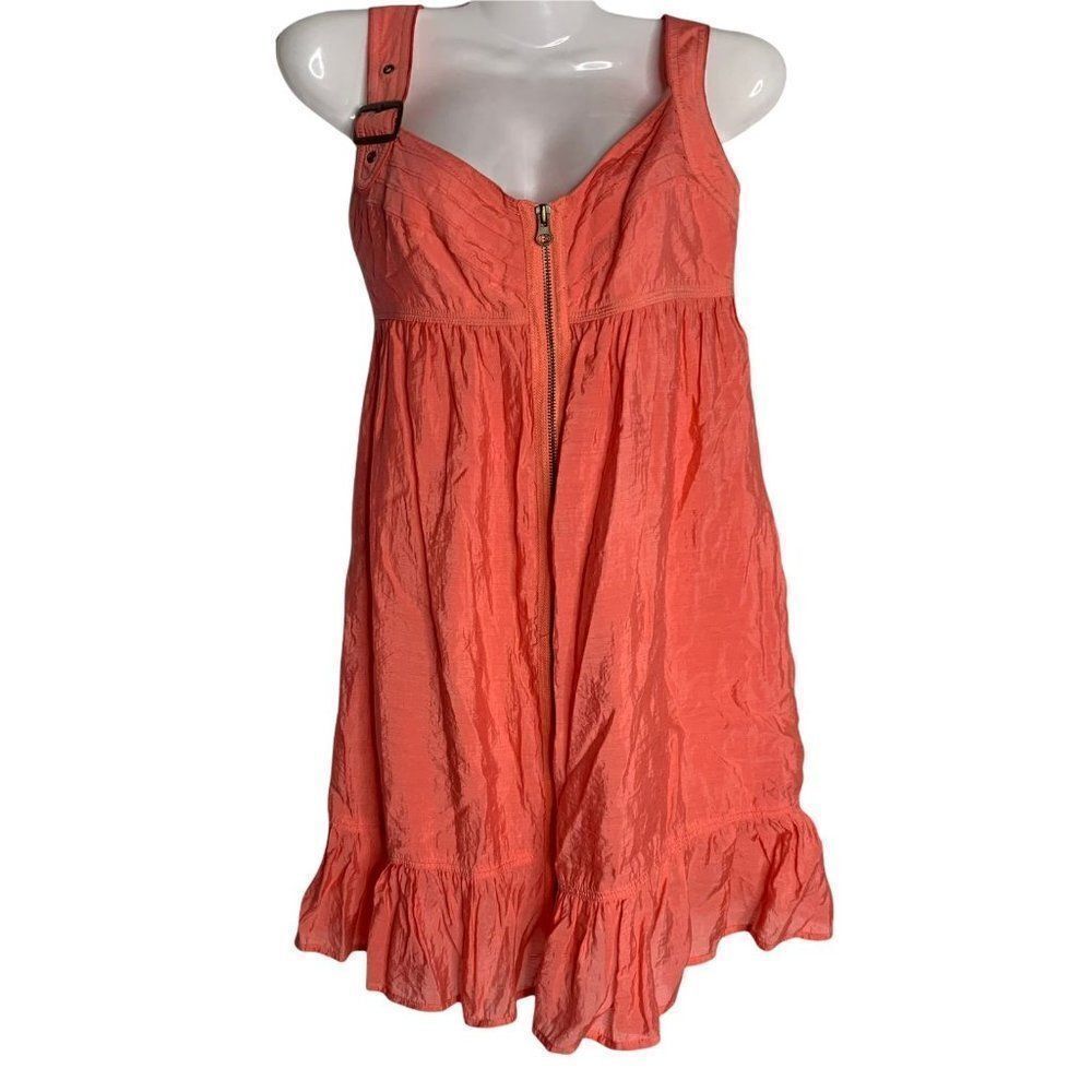 Vintage Babydoll Halter Mini Dress S Pink Sweeetheart Buckle Full Zipper Lined